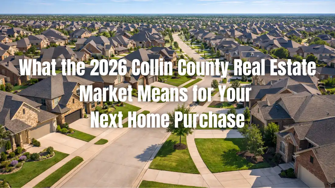 Modern homes in Collin County Texas suburban neighborhood showing 2026 real estate market opportunities for homebuyers in Allen Plano McKinney Frisco