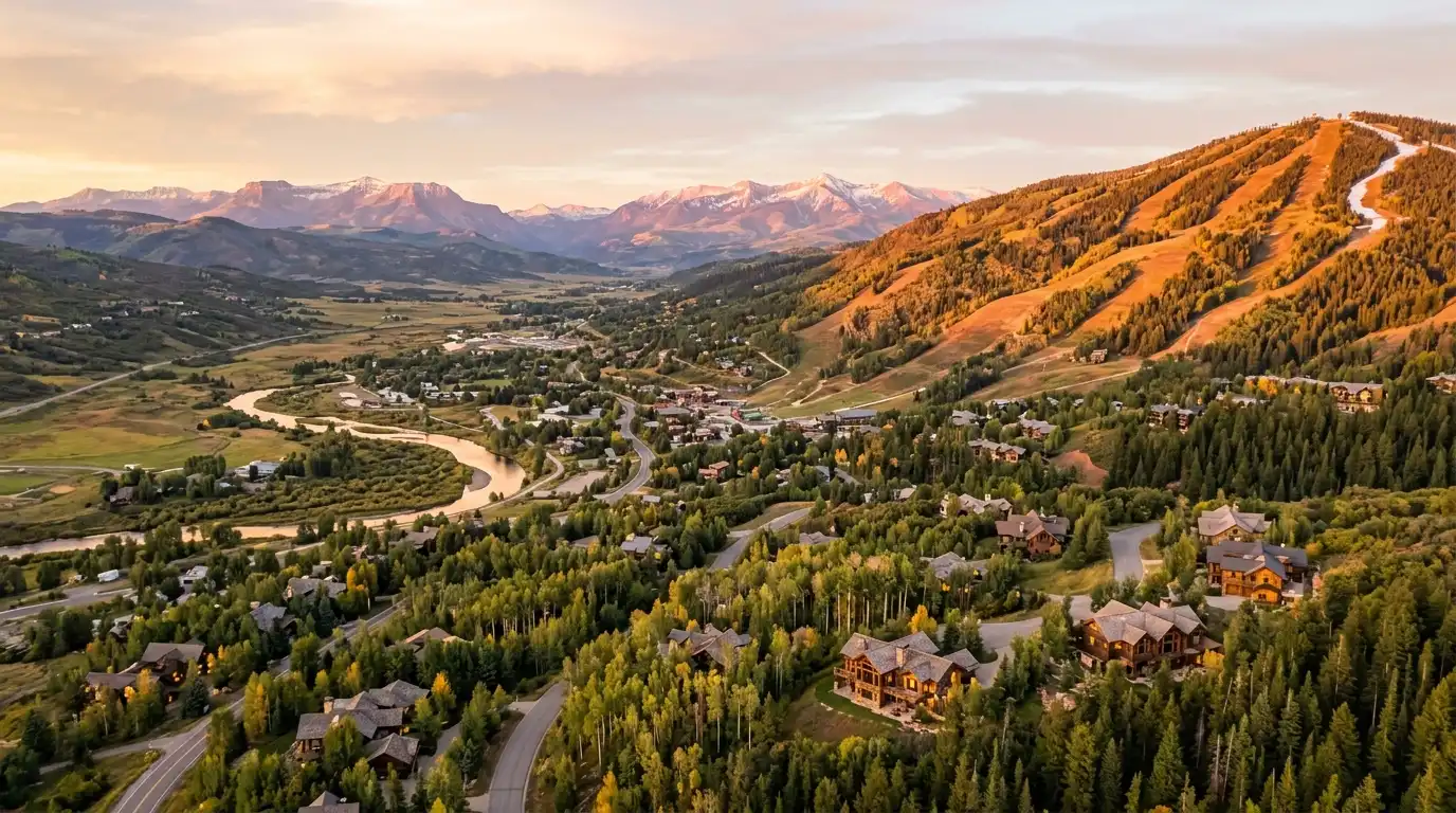The definitive guide to every Steamboat Springs neighborhood, with 2025-2026 price bands, lifestyle, proximity to the ski mountain and downtown, short-term rental overlay zones, and walkability for Old Town, the Mountain Area, Fish Creek Falls, Strawberry Park, Steamboat II, Heritage Park, Tree Haus, Sanctuary, and the ranch enclaves.