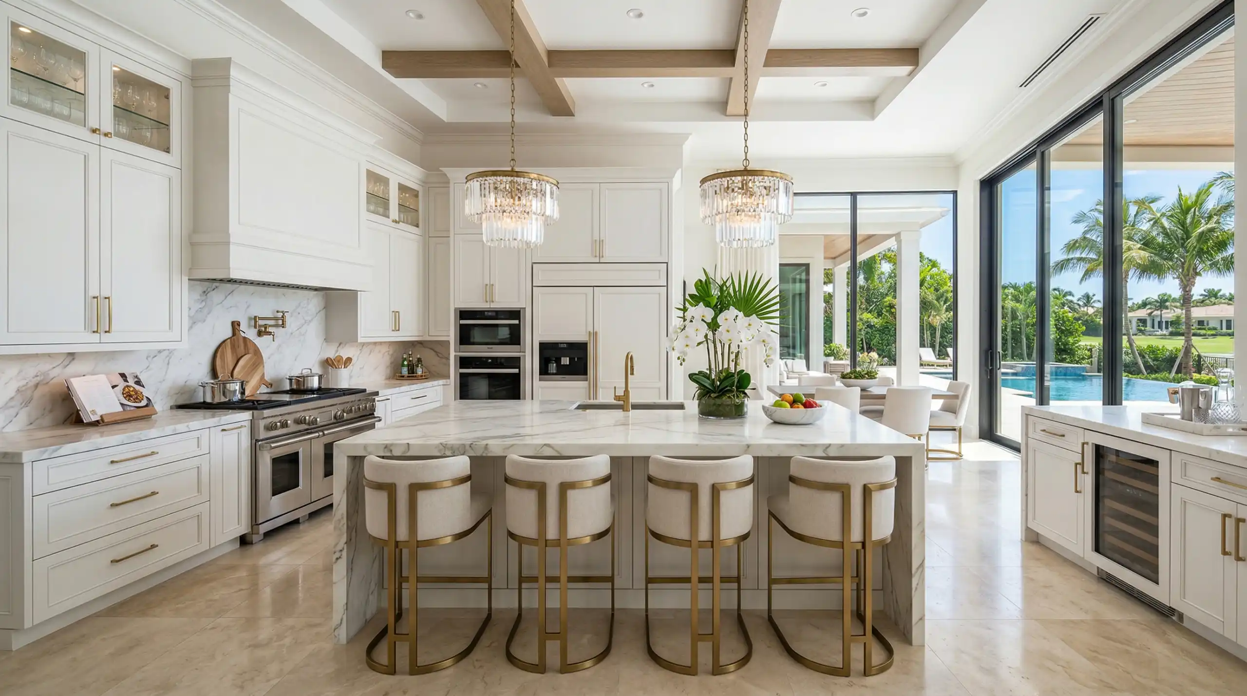 Elegant home interior staged for sale
