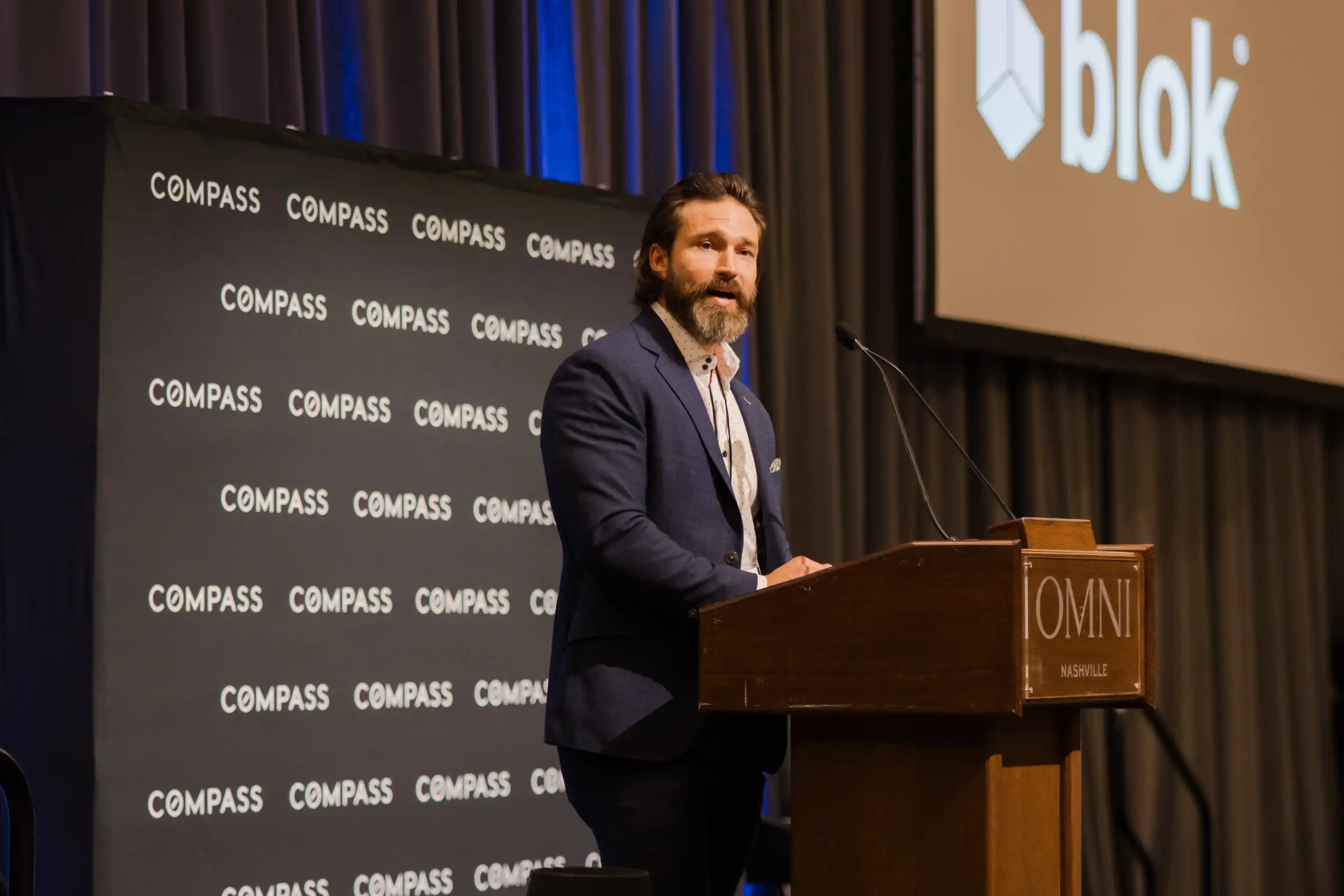 Blok team presenting at Compass event