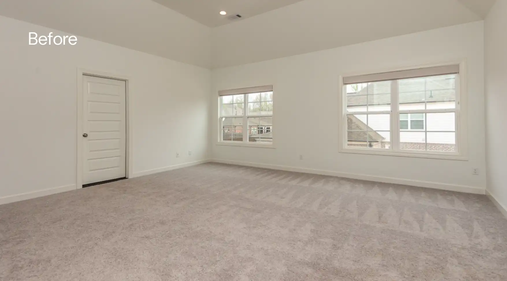 Bedroom before staging