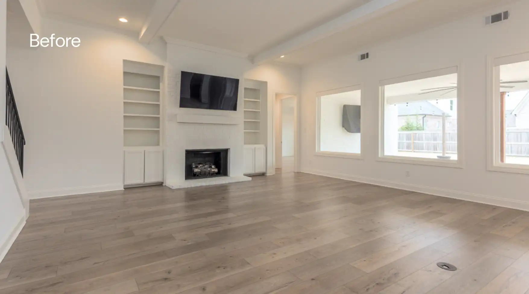 Living room before staging