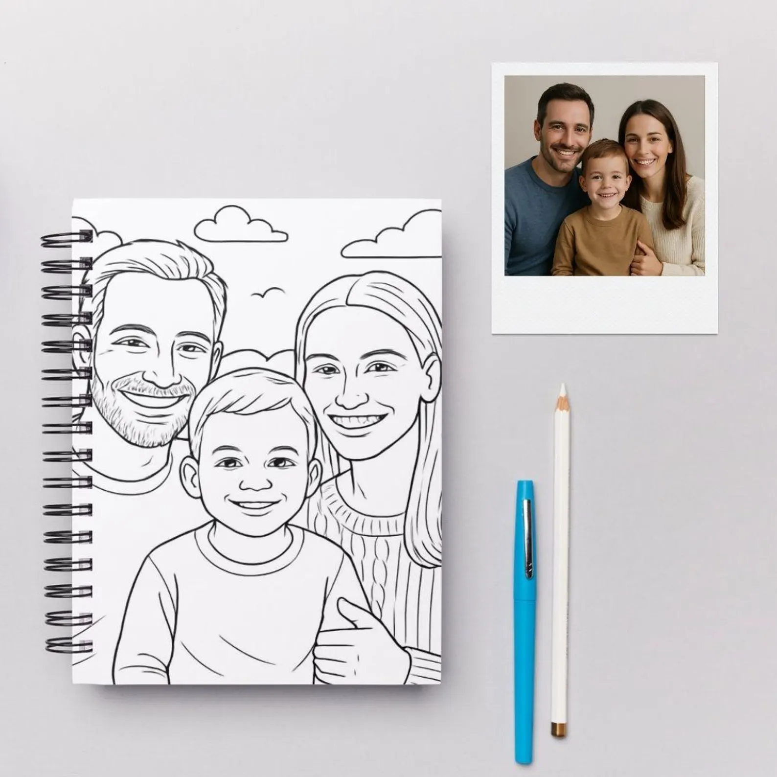 House portrait line art