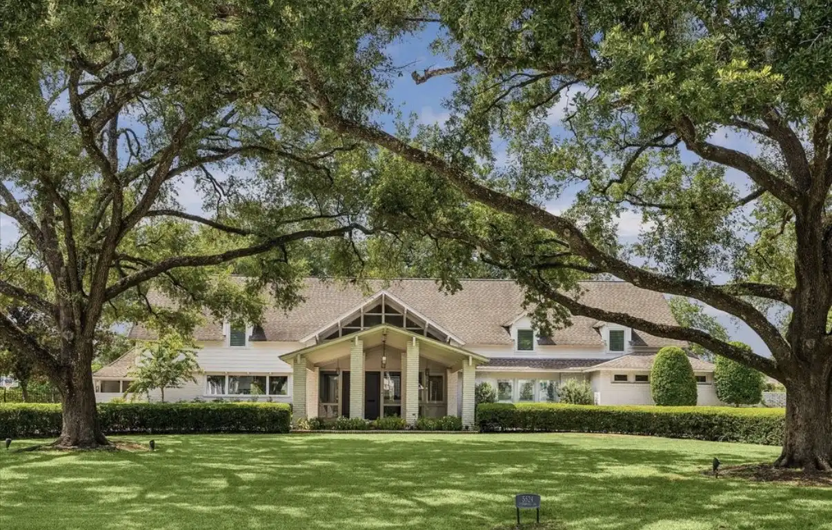 Wide lawns and mature trees in Tanglewood