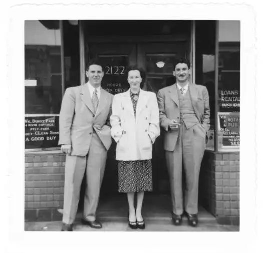 Mark and Peter Campana, third- and fourth-generation leaders of Anchor Realty, standing together in San Francisco