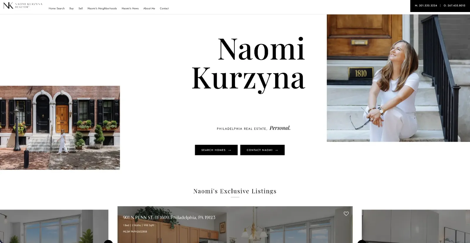 Naomi Kurzyna website built by Blok