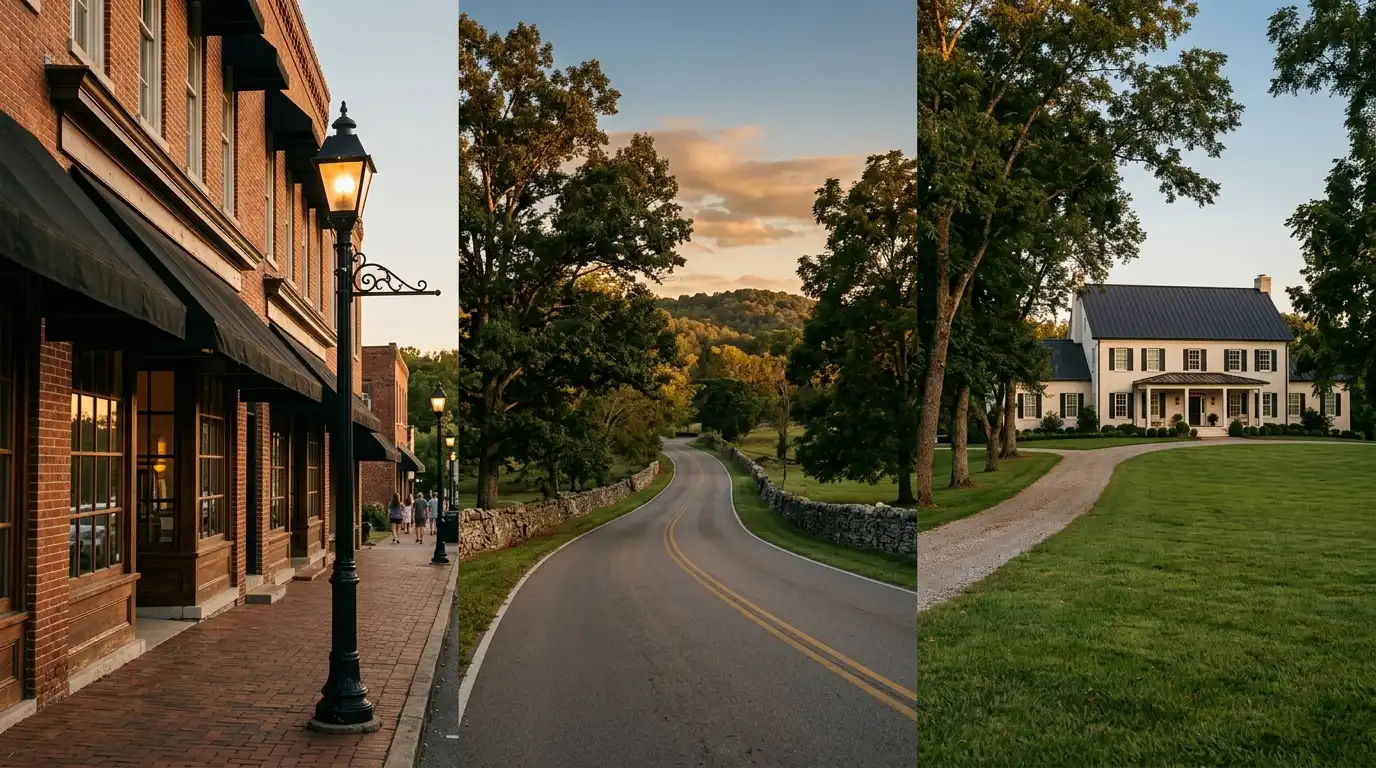 Franklin vs. Brentwood, TN compared for relocating families: 2026 home prices, commute times to Nashville, Williamson County schools, lot sizes, and lifestyle. See which Williamson County town fits your family.