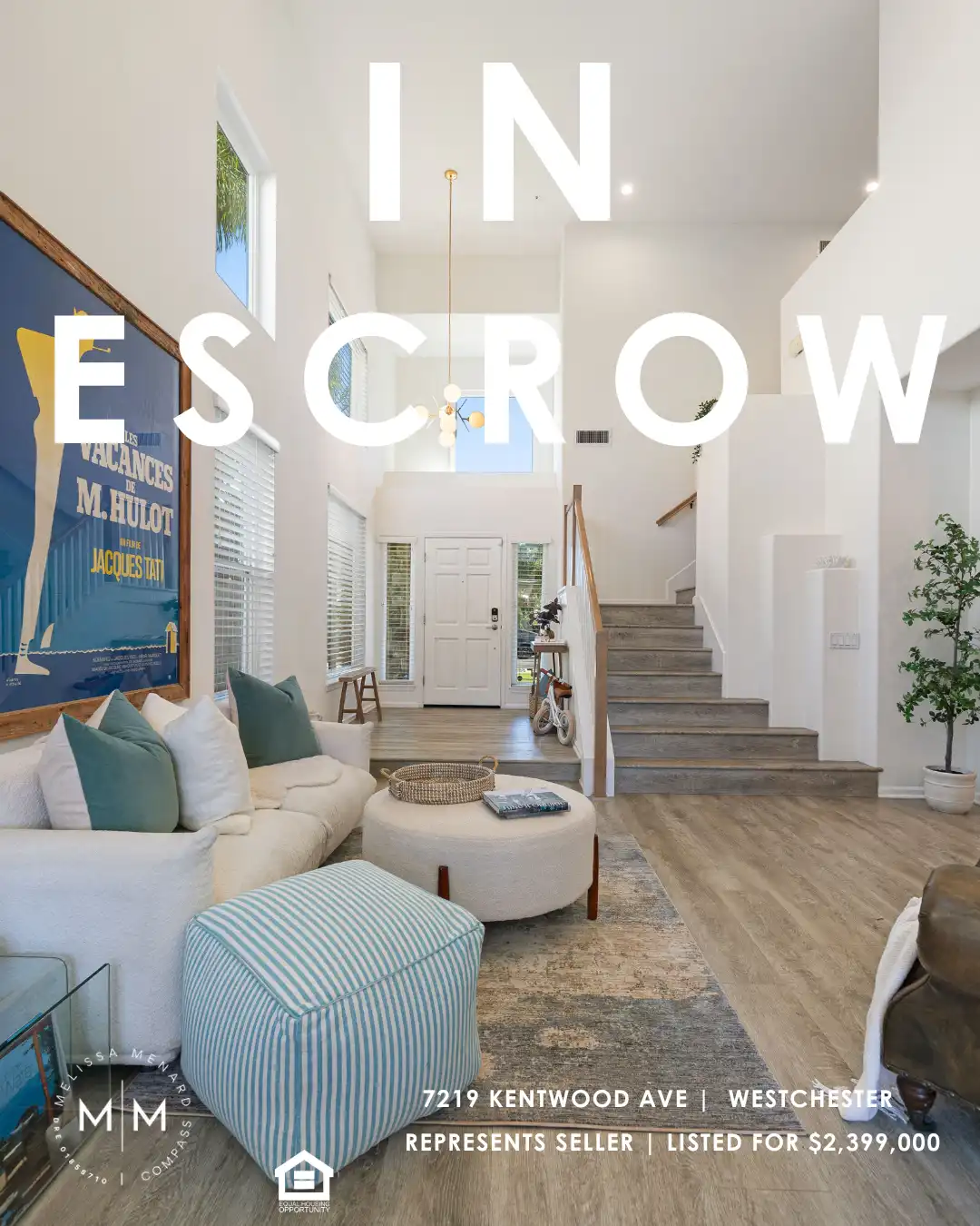 Westchester real estate, 7219 Kentwood Ave, homes for sale 90045, Melissa Menard Compass, Kentwood neighborhood homes