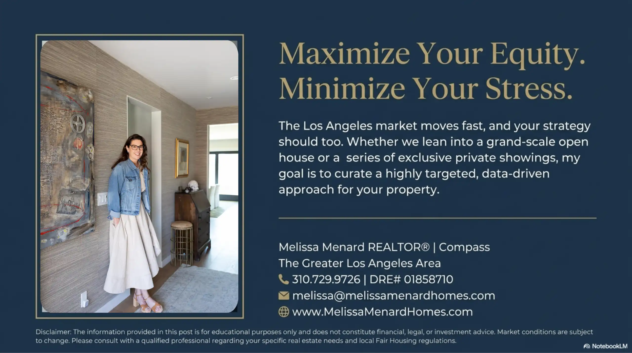 Real estate professional contact information slide.