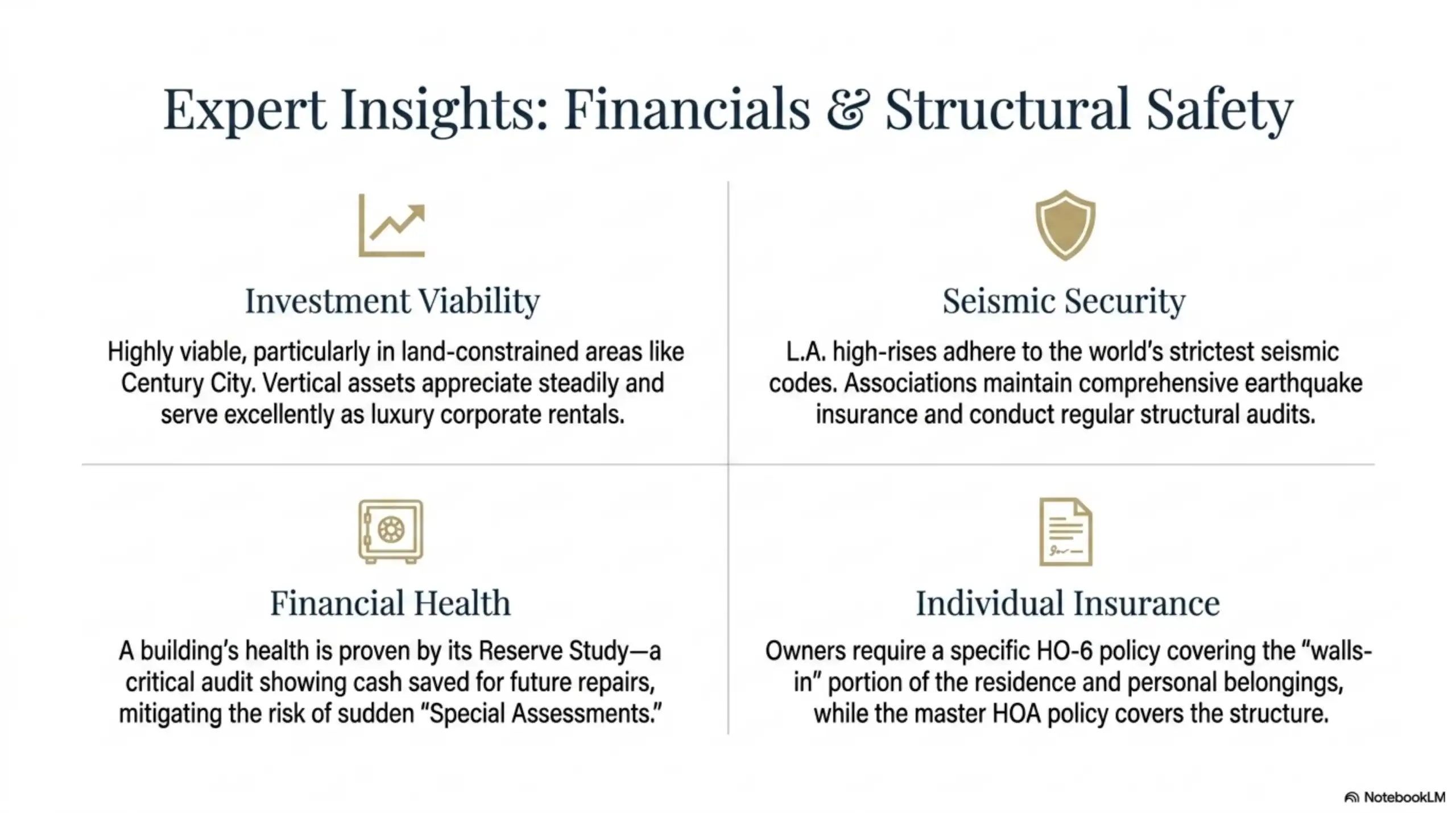Infographic regarding high-rise financials and safety