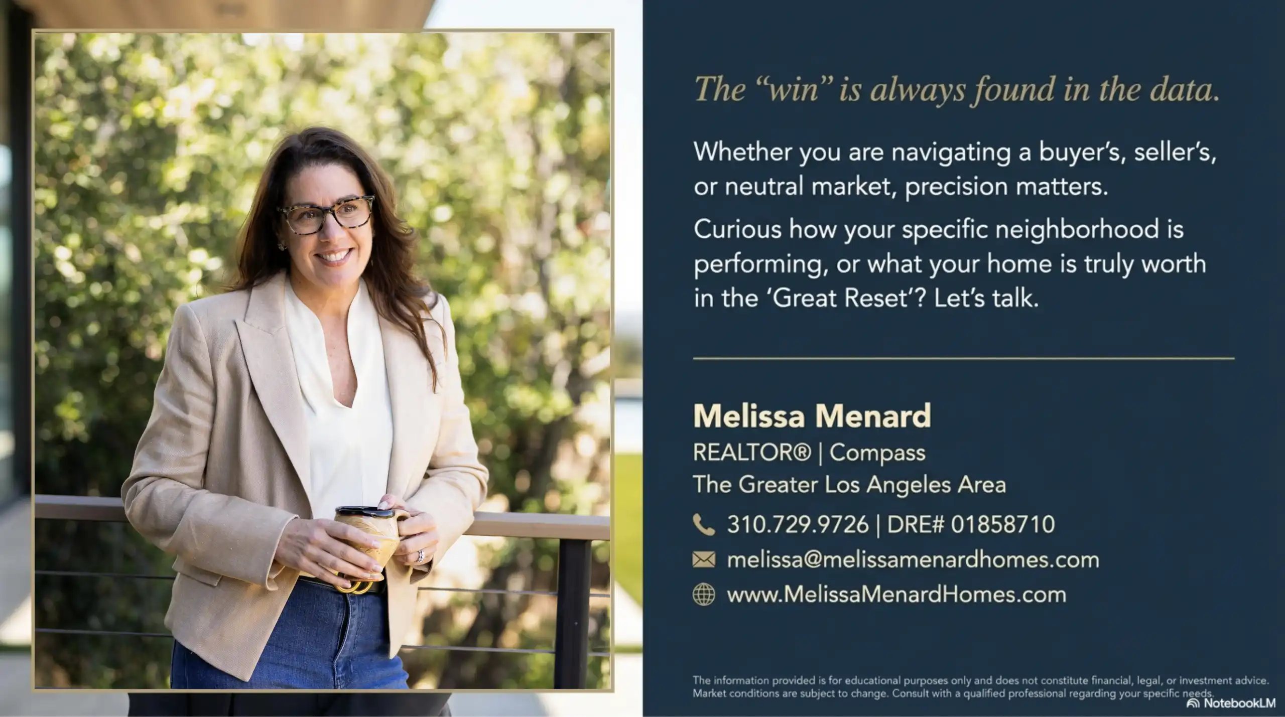 Professional portrait of a female real estate agent wearing a tan blazer and glasses.