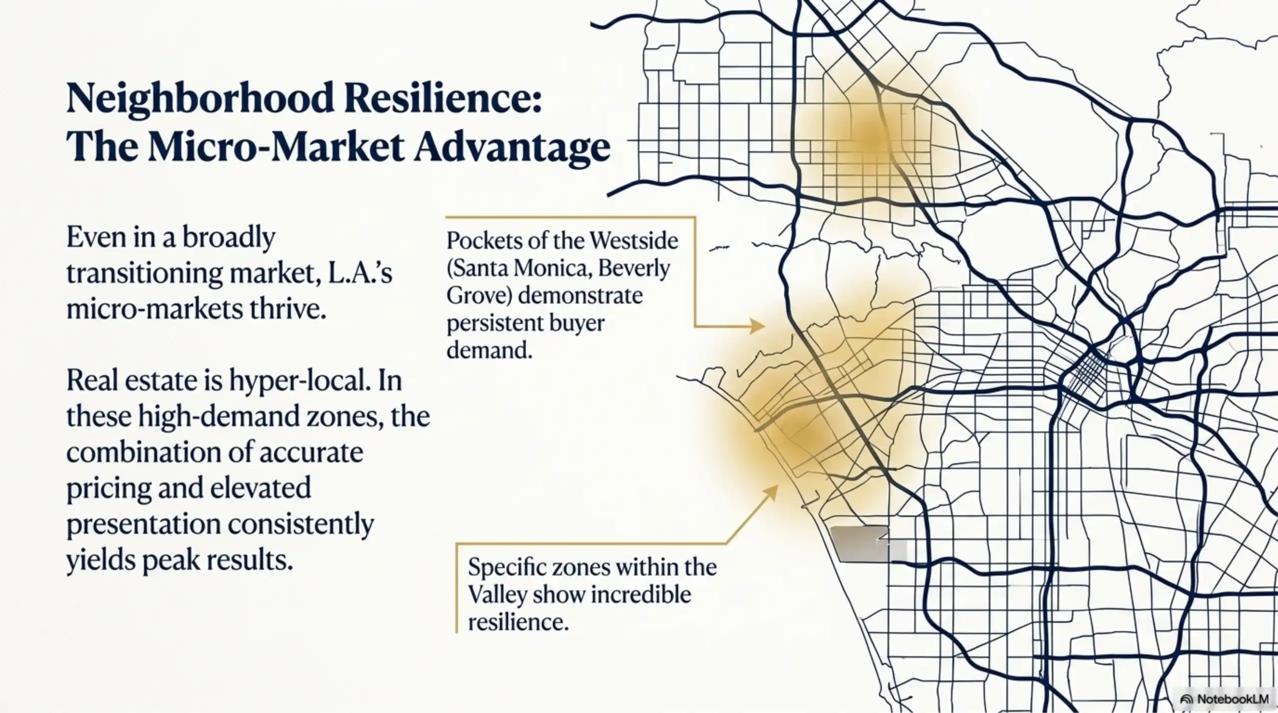Los Angeles regional map highlighting resilient real estate market pockets.