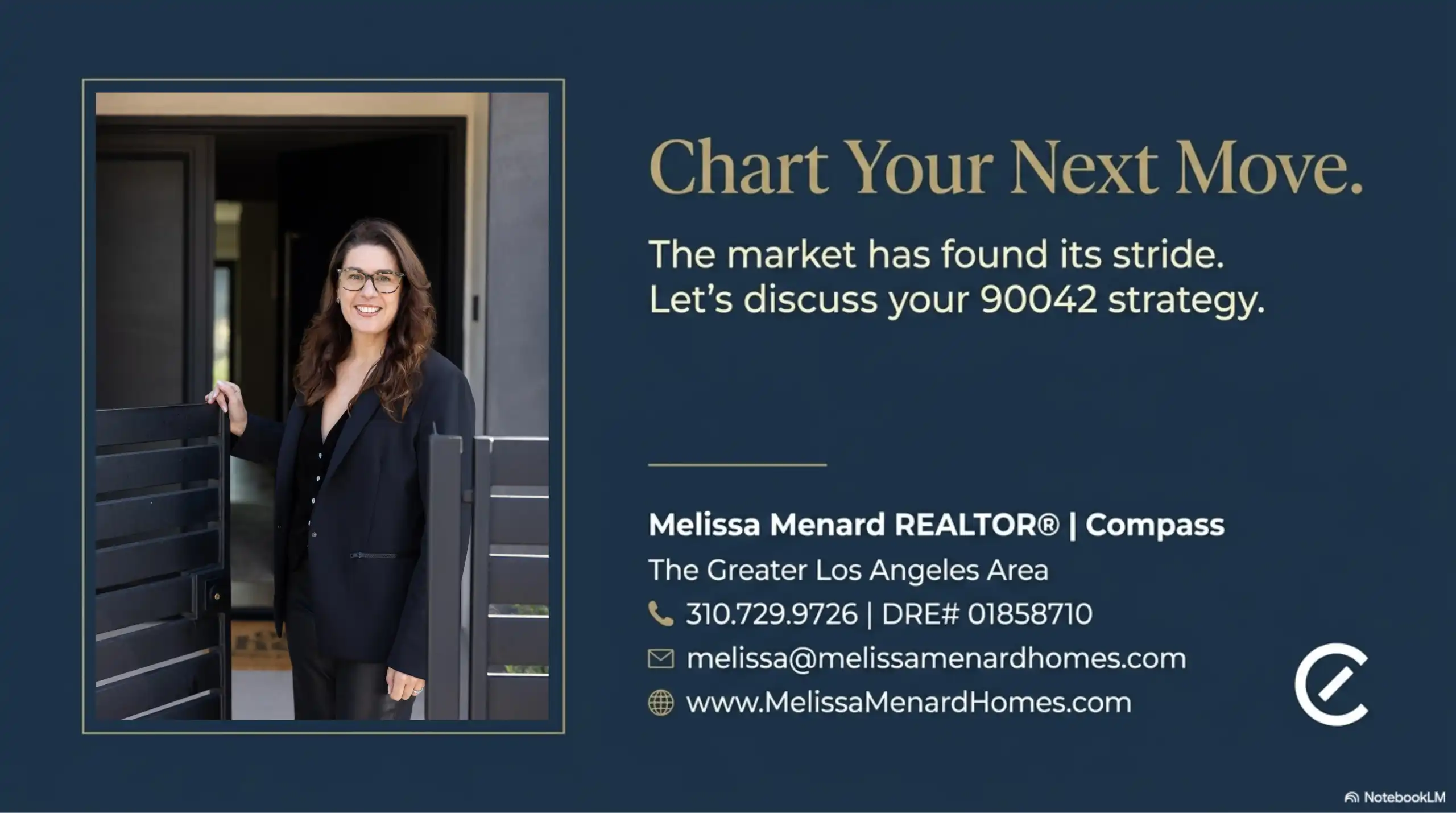 Melissa Menard Realtor contact information and professional portrait.