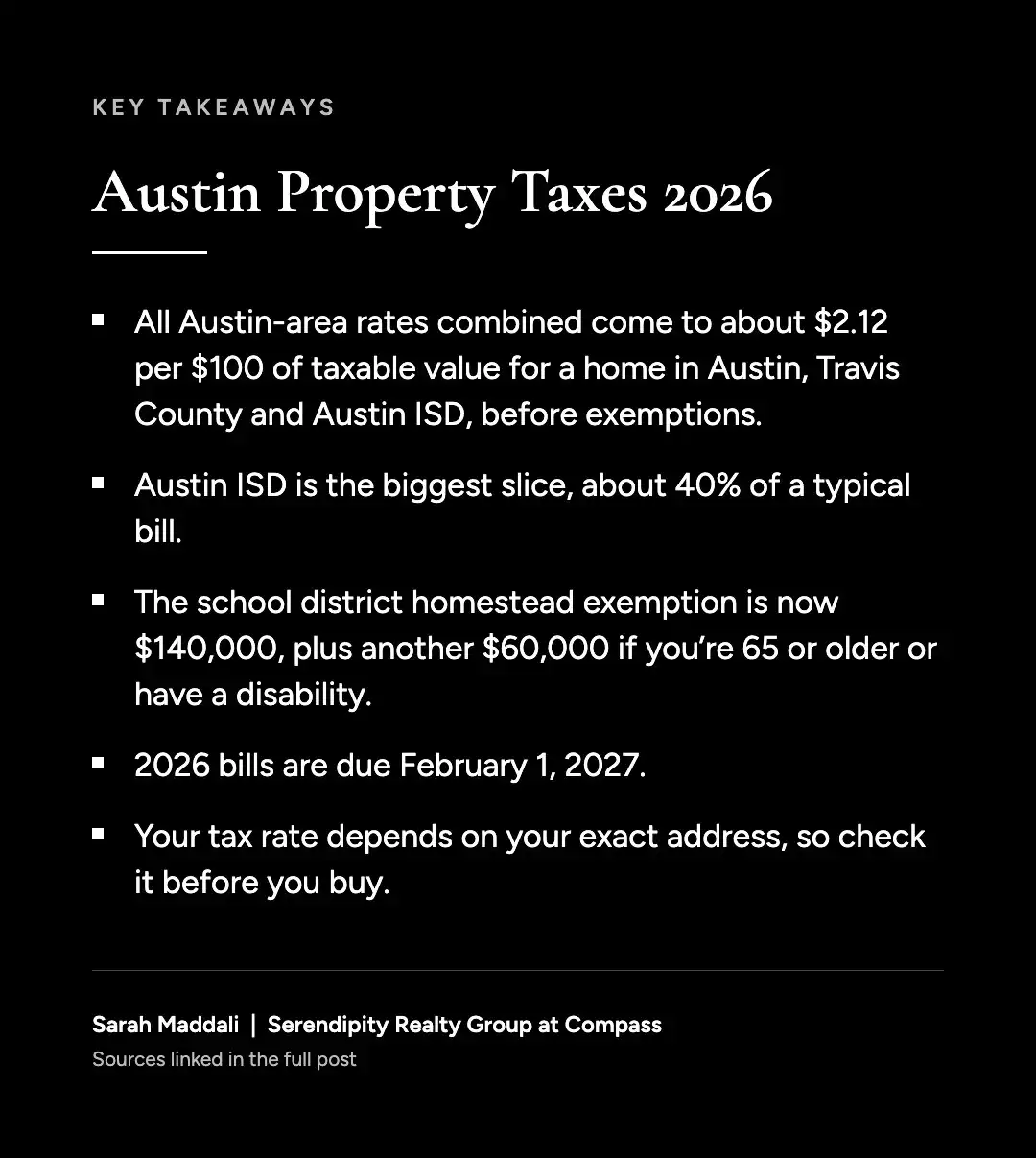 Key takeaways on Austin property taxes for 2026