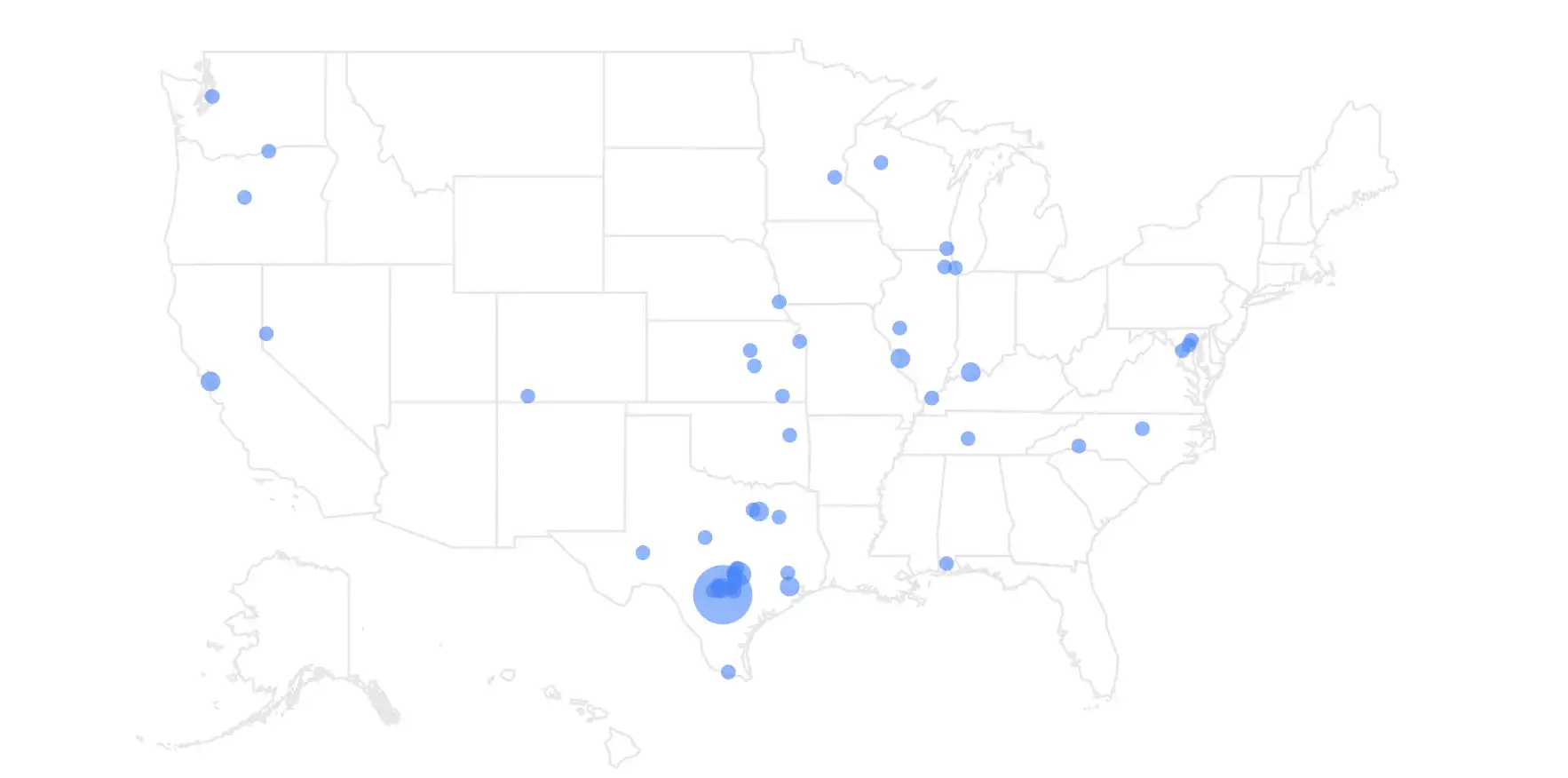 Map of where people where looking at my recent Valley Ranch listing from