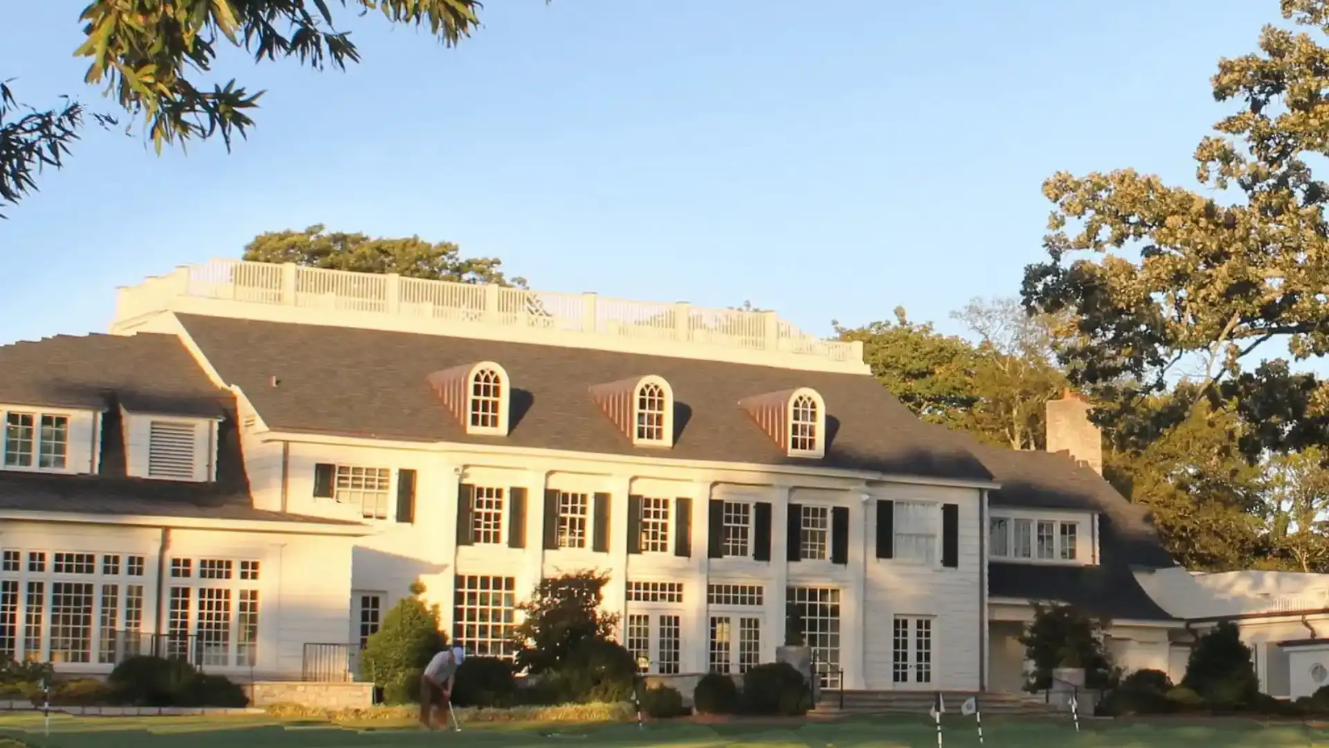 Luxury estate home in Belle Meade Nashville with rooftop terrace and classic colonial architecture