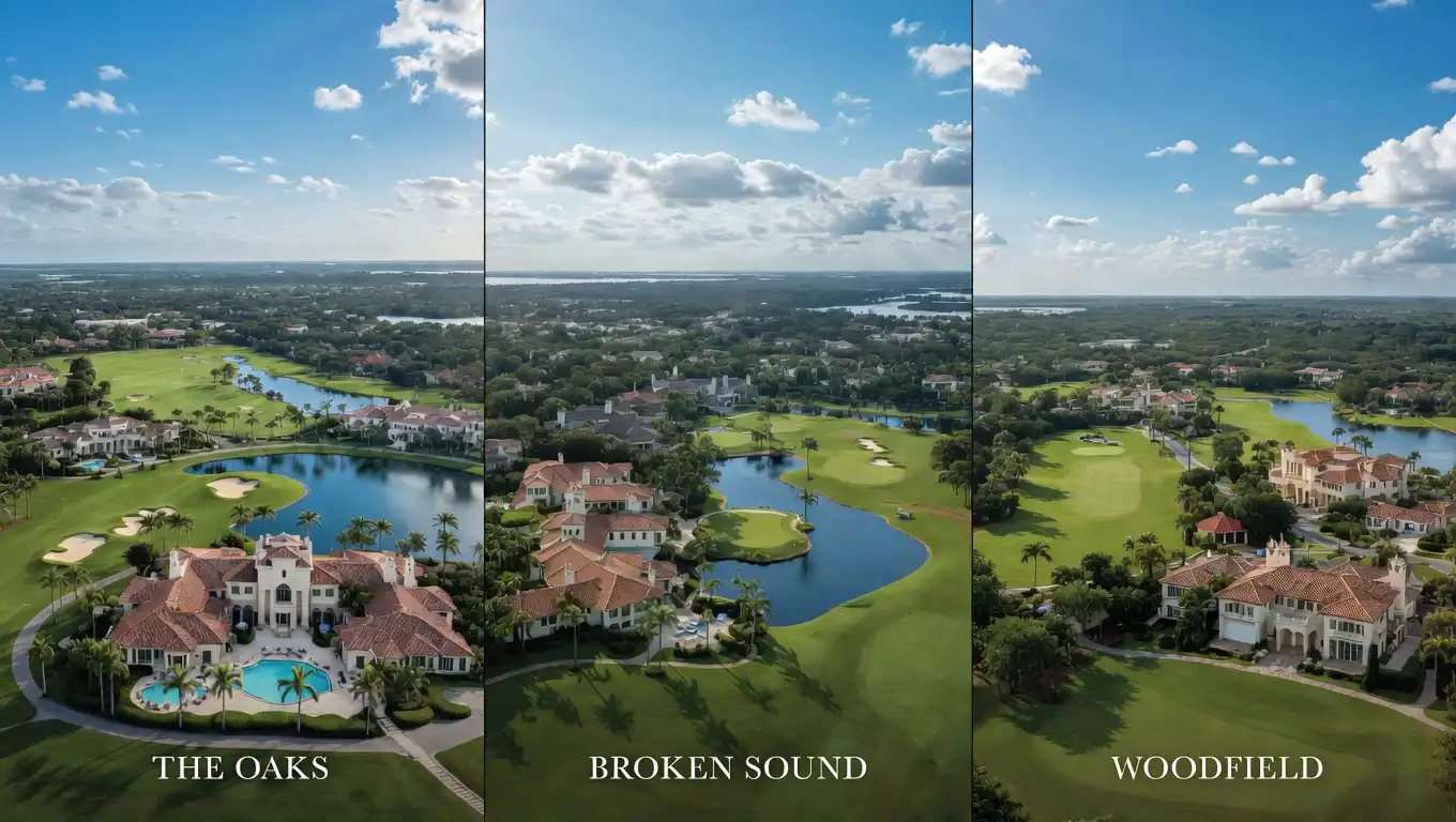 The Oaks vs. Broken Sound Club vs. Woodfield Country Club — Boca Raton Country Club Alternatives Compared