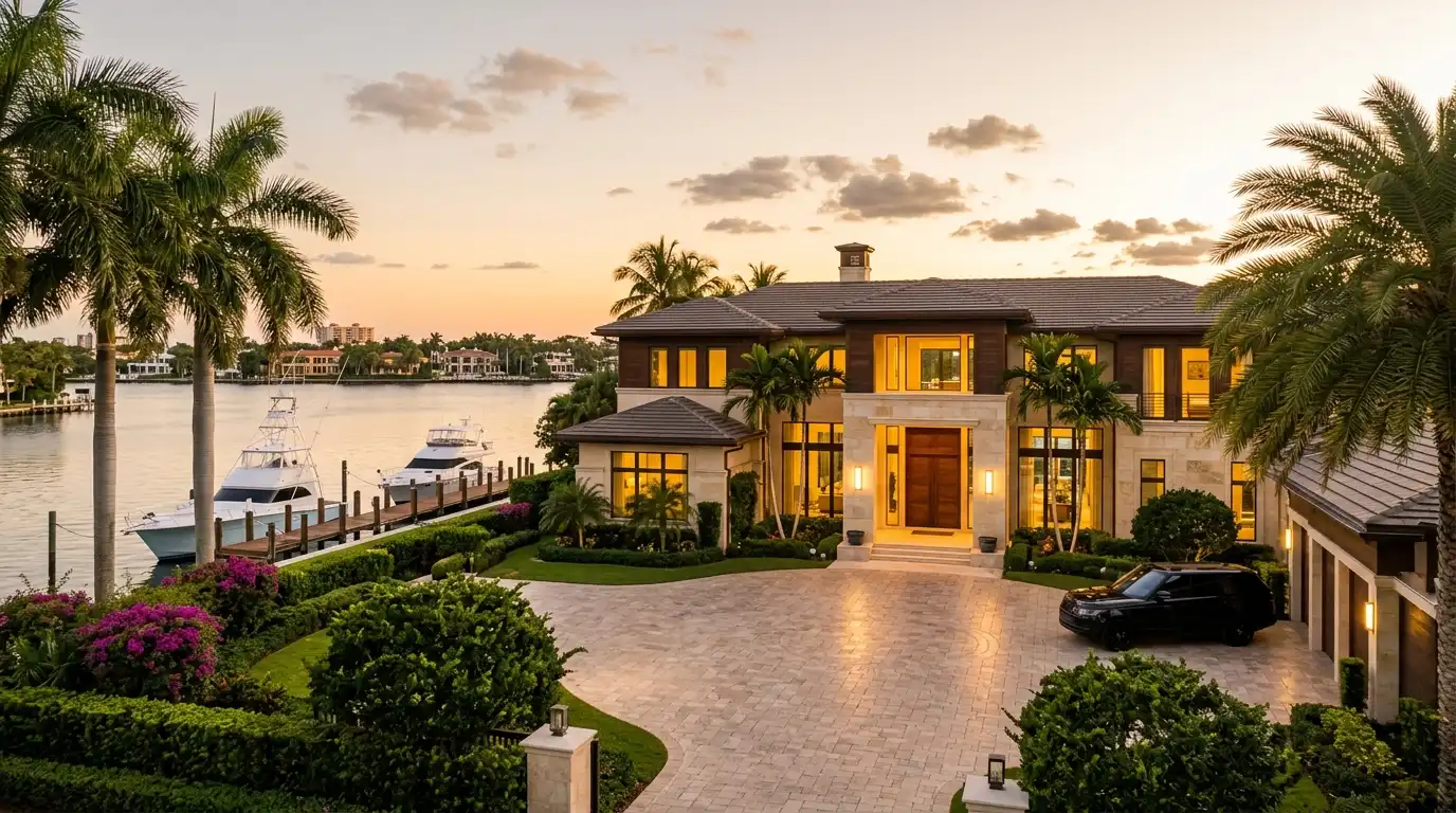 A complete relocation guide for ultra-high-net-worth families moving from New York to Boca Raton, covering Florida's no state income or estate tax versus New York, establishing Florida domicile and surviving a New York residency audit, property taxes, top private schools, private aviation, concierge medicine, and country-club versus non-club communities.