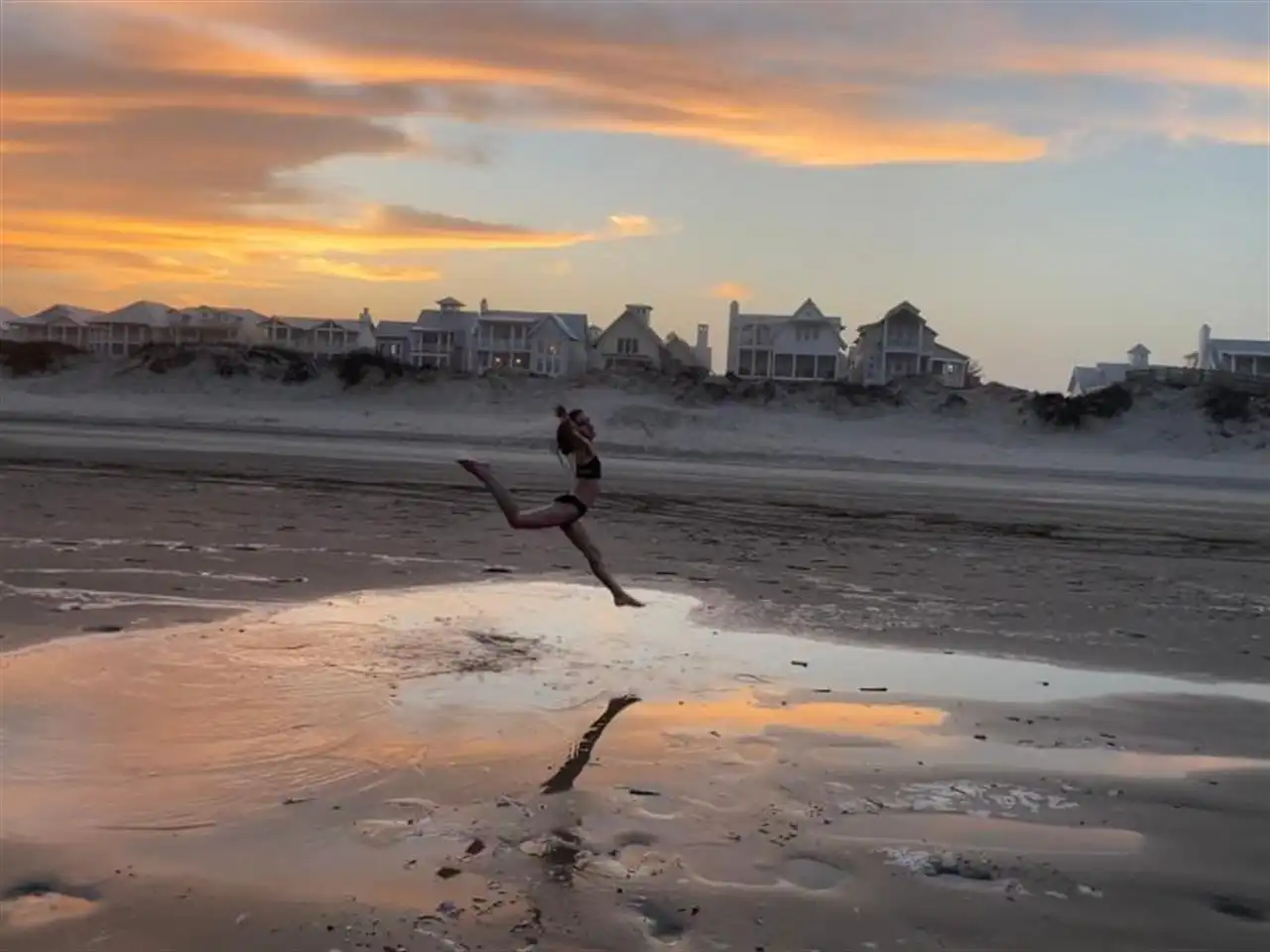 girl leaping