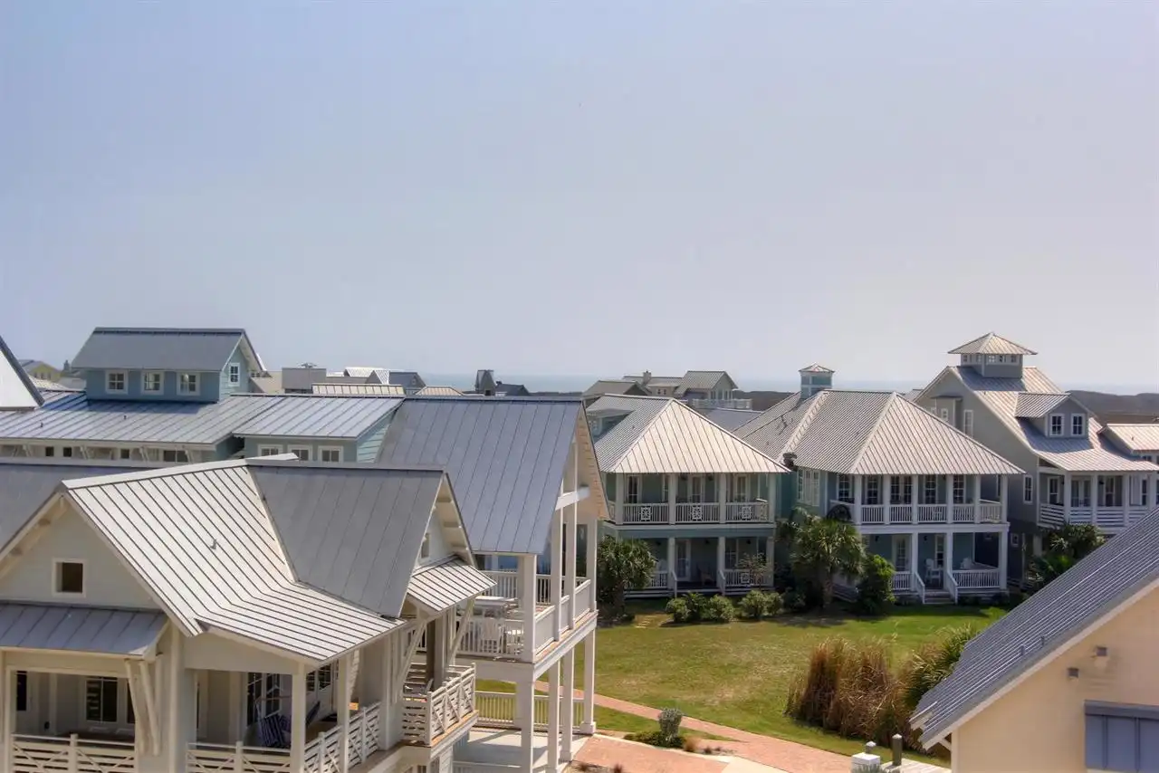 view over homes to Gulf