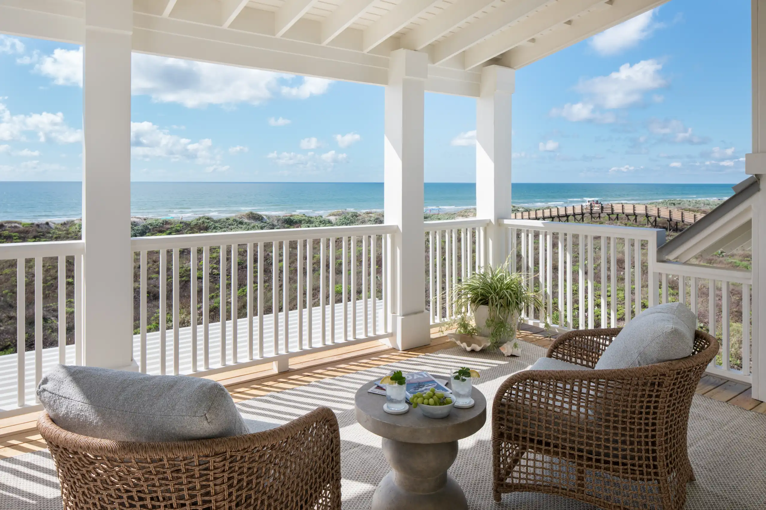 Porch with a gulf view